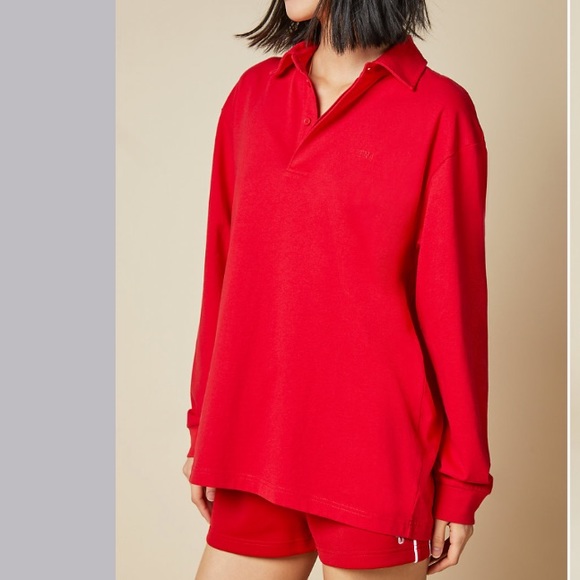 New TNA Nolen Long-sleeve size M red with tags ⭐️⭐️⭐️⭐️ - Picture 5 of 8